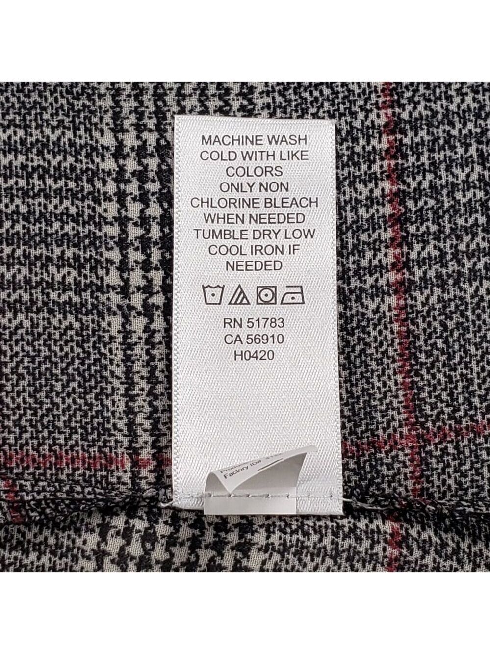 Maurices Women’s Large Plaid V-Neck Button Front Blouse Long Sleeve - Picture 9 of 11